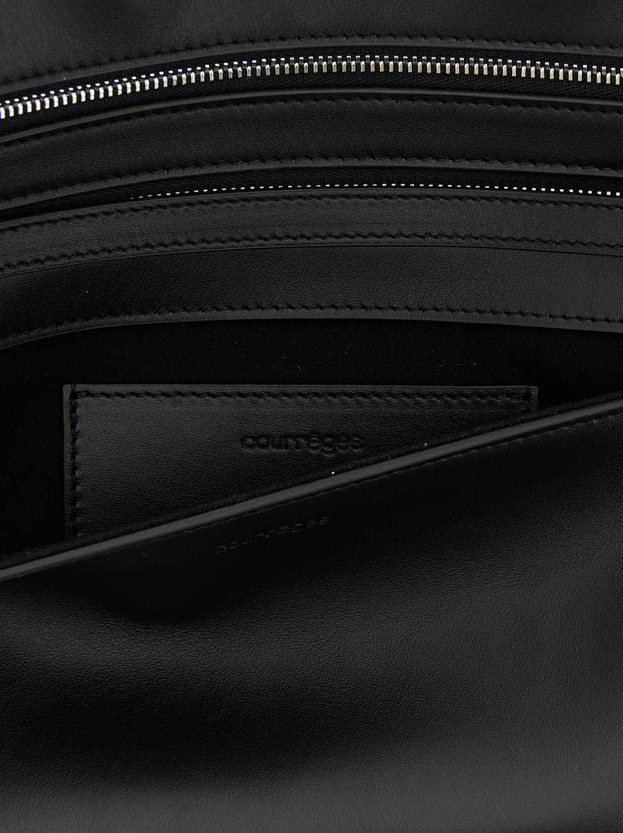 Courreges Wrist Clutch Convertible To Shoulder Bag With Detachable Strap For Modern Women
