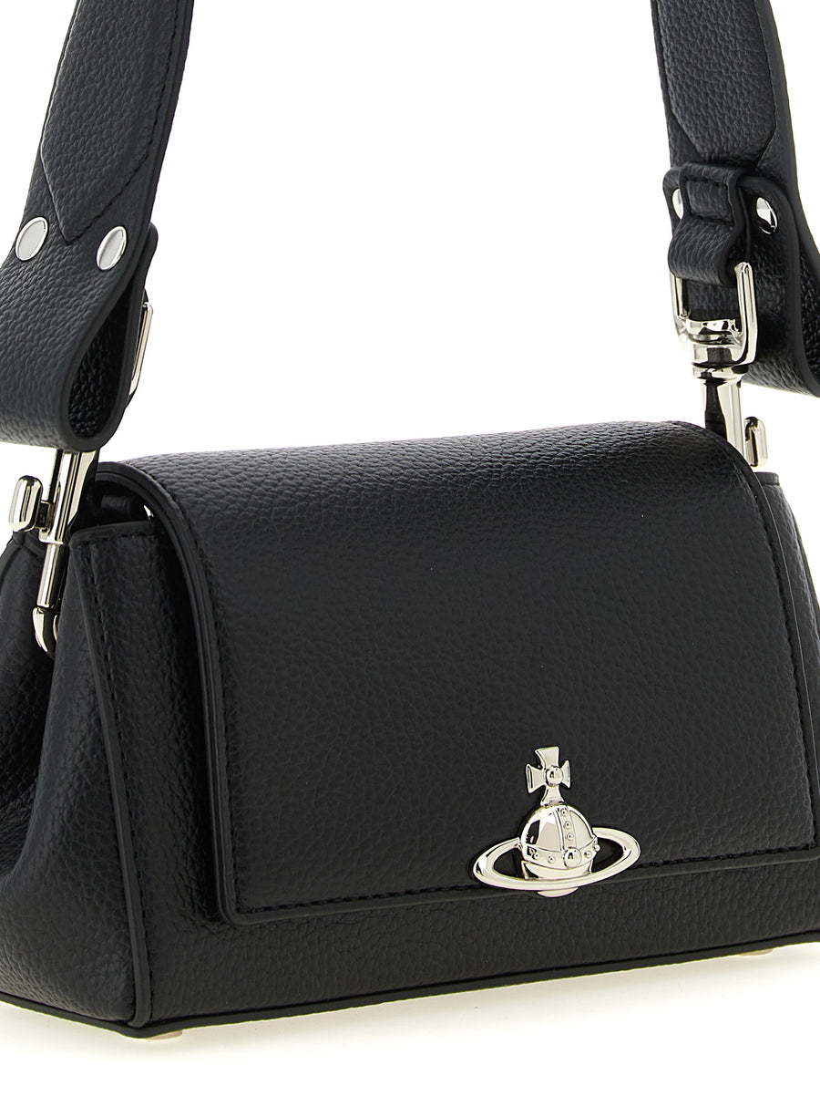 Vivienne Westwood Hazel Small Shoulder Bag Leather Look Detachable Chain For Women City Ready