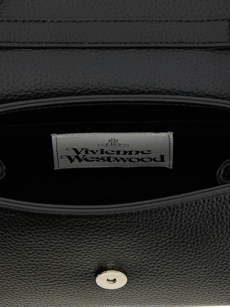 Vivienne Westwood Hazel Small Shoulder Bag Leather Look Detachable Chain For Women City Ready