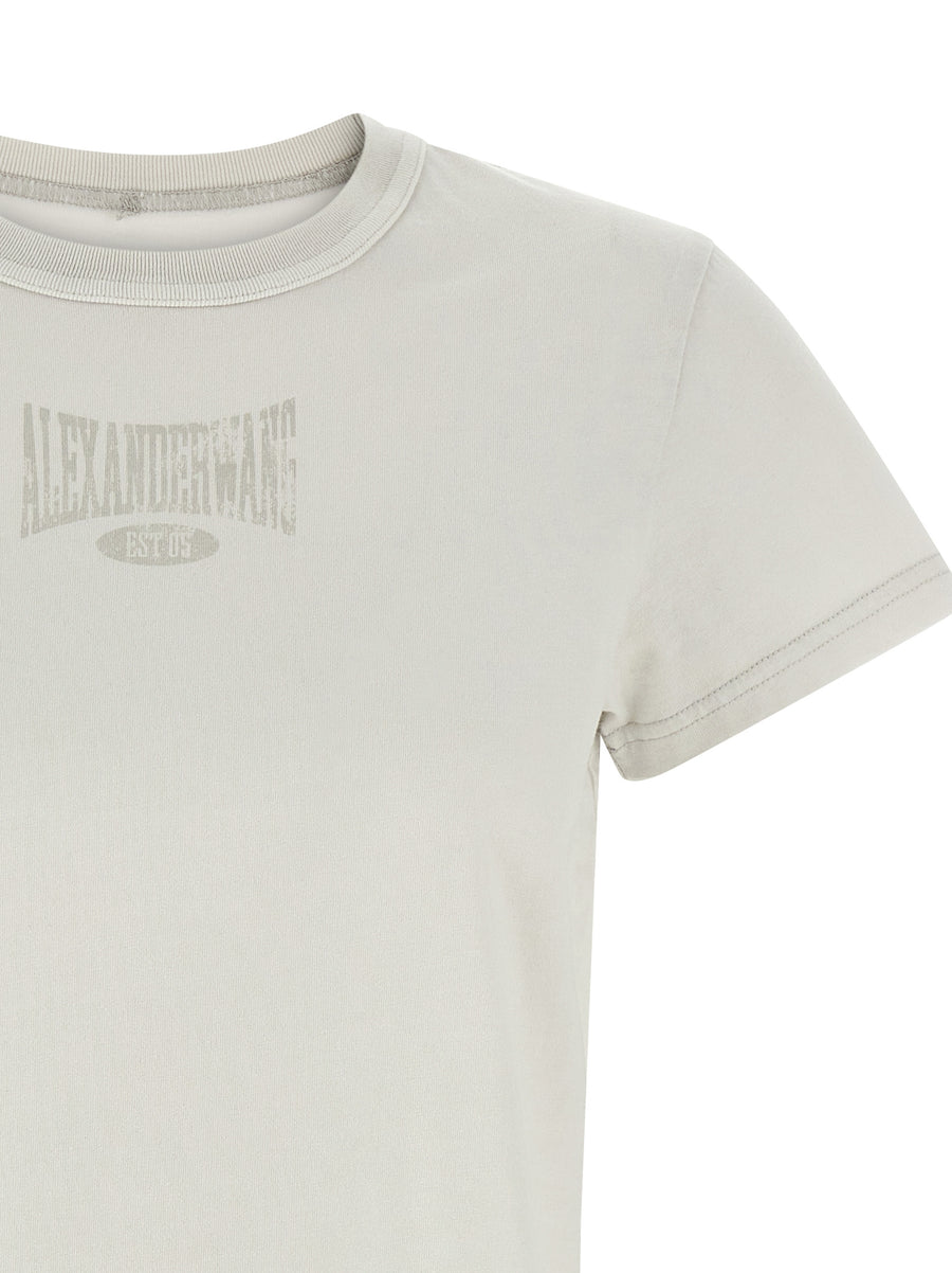 T By Alexander Wang Lived Logo T Shirt For Women 100 Percent Cotton Everyday Essential