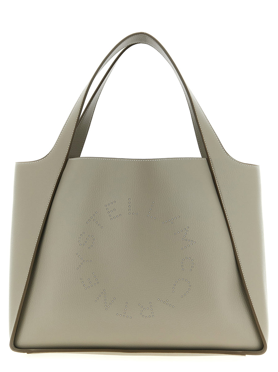 Stella McCartney Logo Bag Shopper Detachable Inner Clutch Alter Mat Grainy Texture For Women
