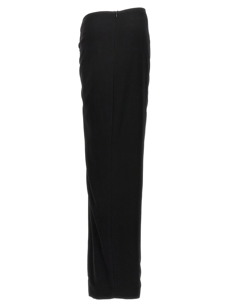 Monot Torpedo Long Skirt For Women Luxe Draping Front Split Asymmetric Waist Work To Evening