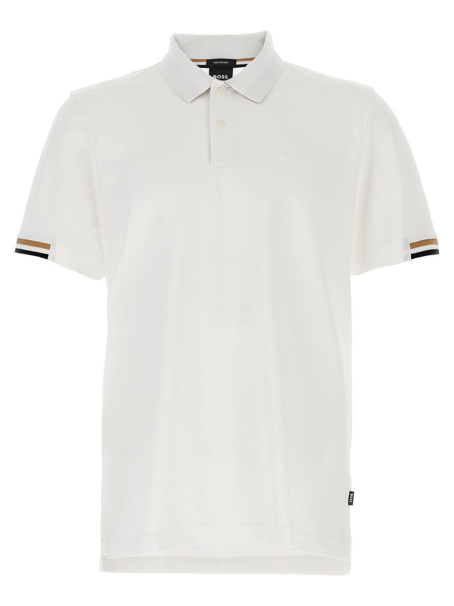 Hugo Boss Parlay 147 Organic Cotton Polo Shirt White