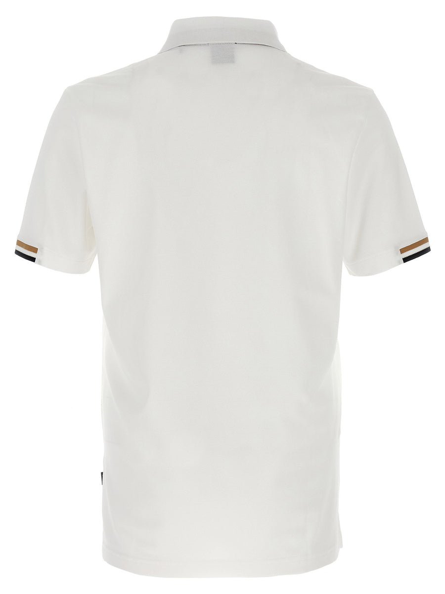 Hugo Boss Parlay 147 Organic Cotton Polo Shirt White