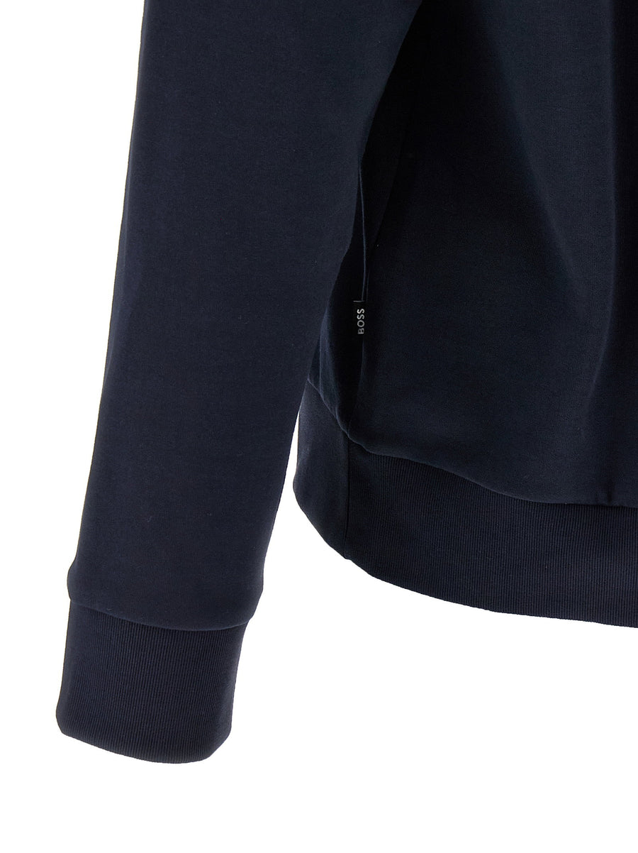 Hugo Boss Logo Sweatshirt For Men Blue Cotton Blend