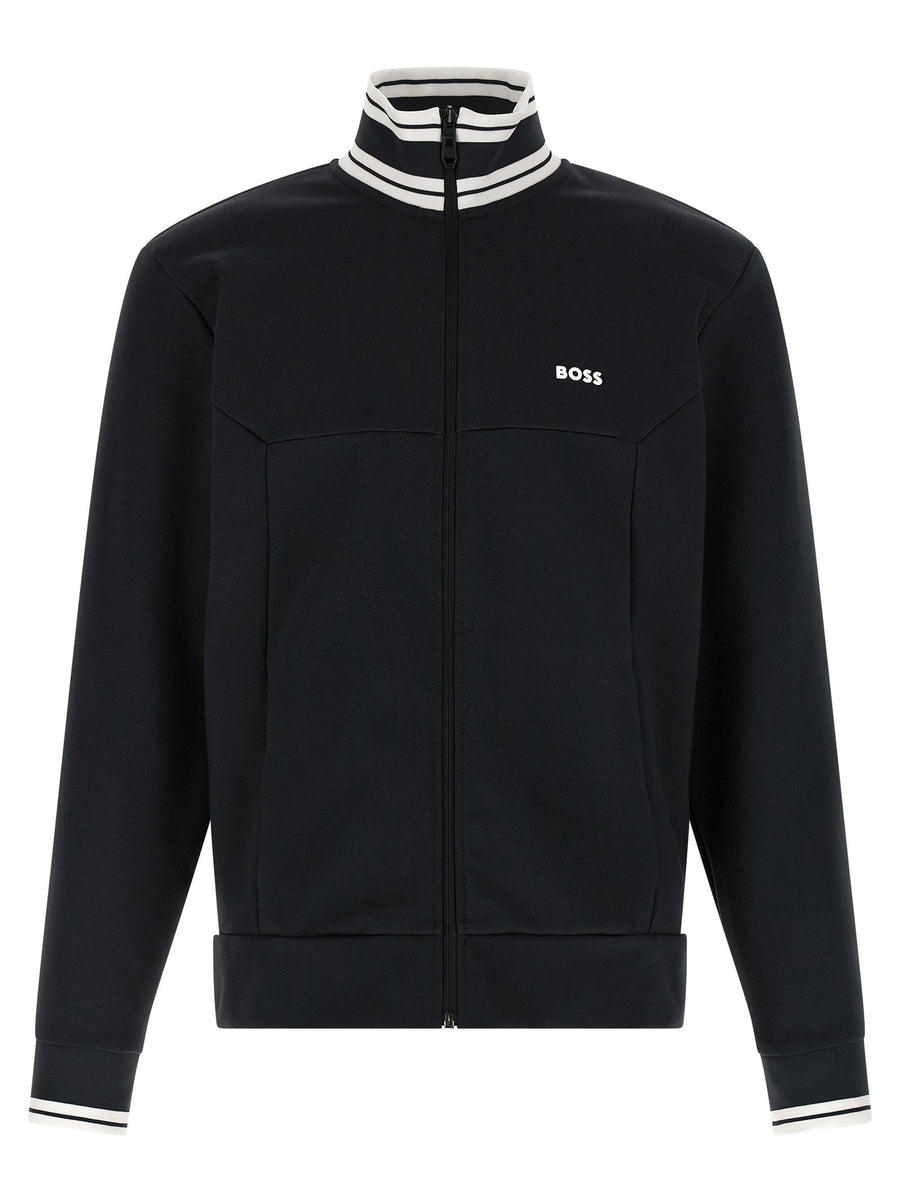 Hugo Boss Fz Zone Sweatshirt For Men With Stretch Cotton Blend And Front Pockets