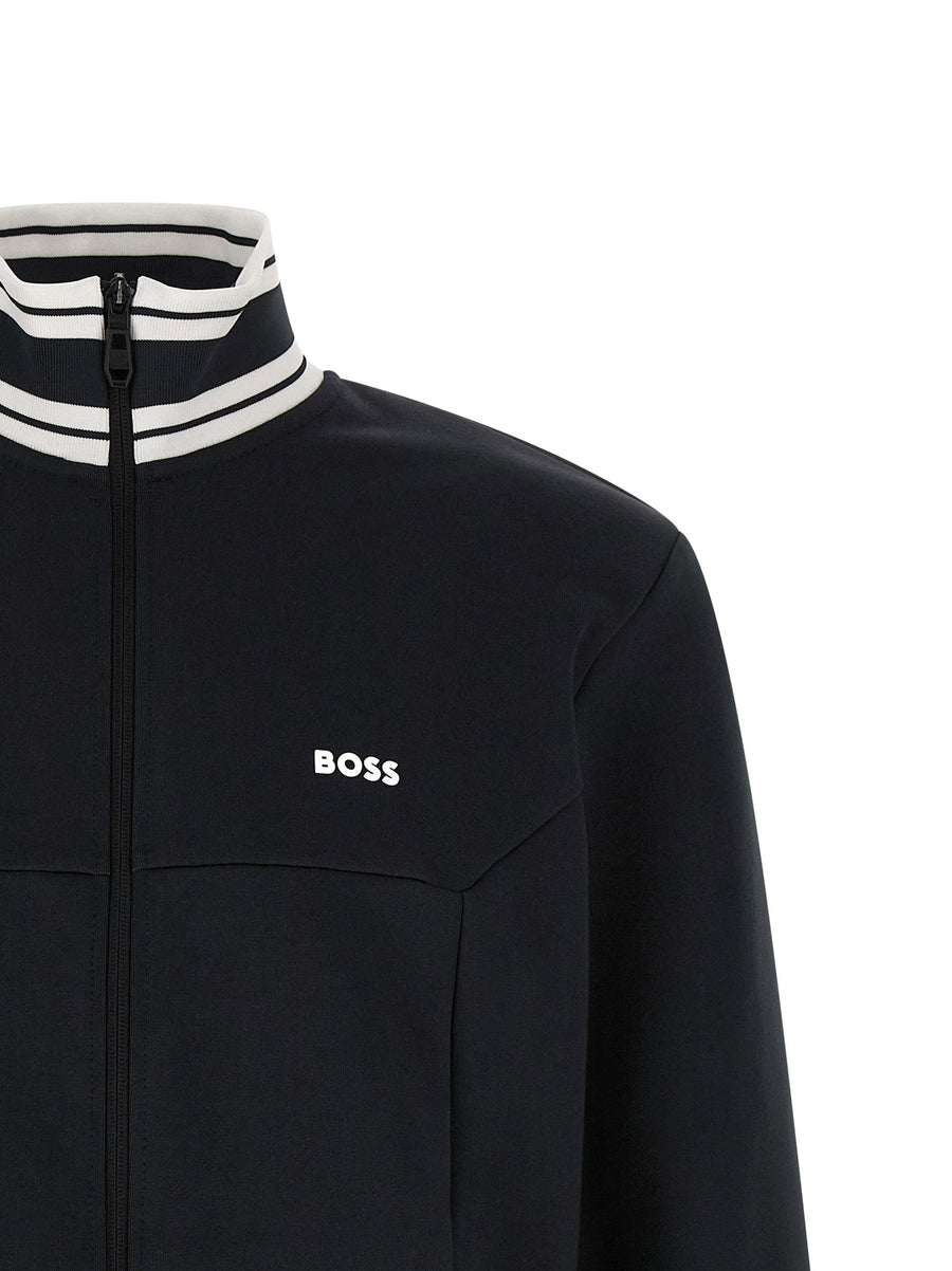 Hugo Boss Fz Zone Sweatshirt For Men With Stretch Cotton Blend And Front Pockets