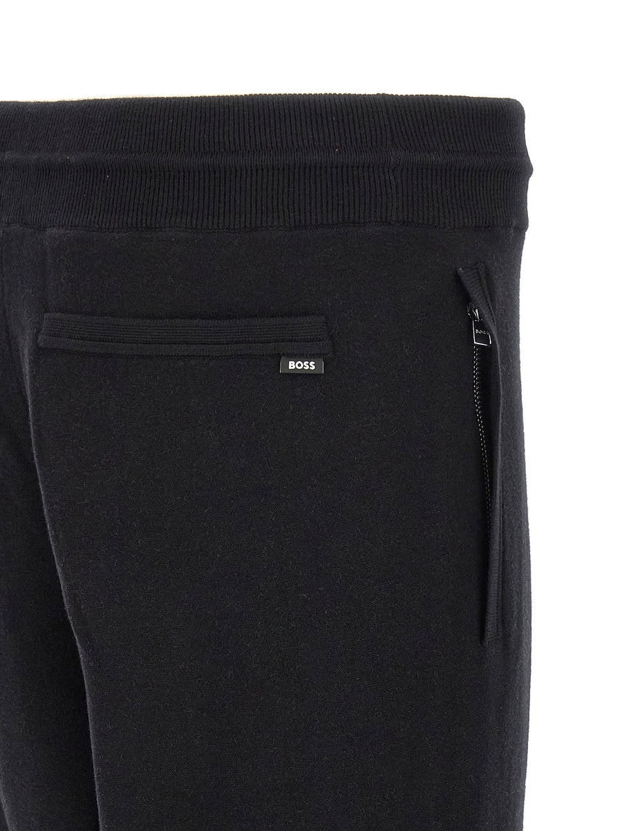 Hugo Boss H-idrico Joggers Premium Wool Blend Knit Trousers for Men Versatile All Season Comfort