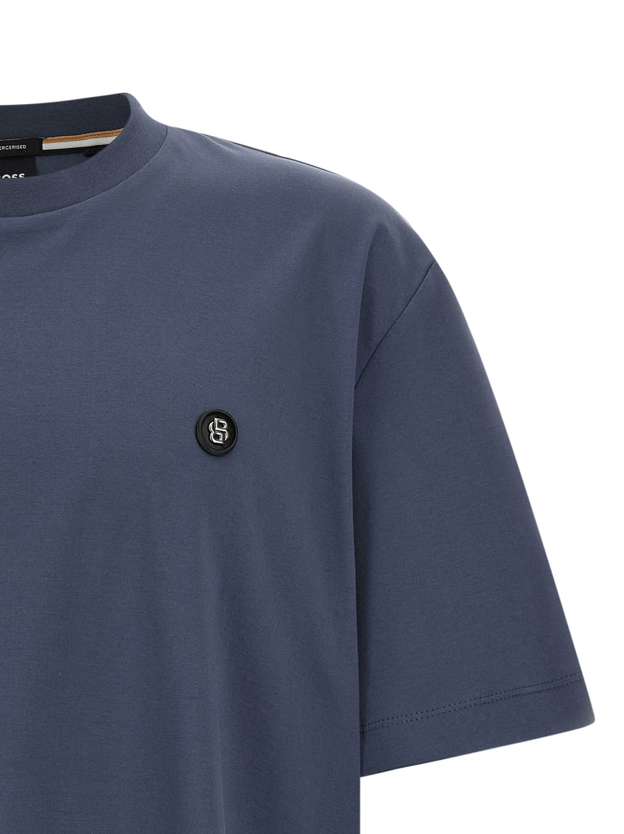 Hugo Boss C-taut 01 T Shirt For Men Premium 100 Percent Cotton Crewneck With Metal Logo Patch