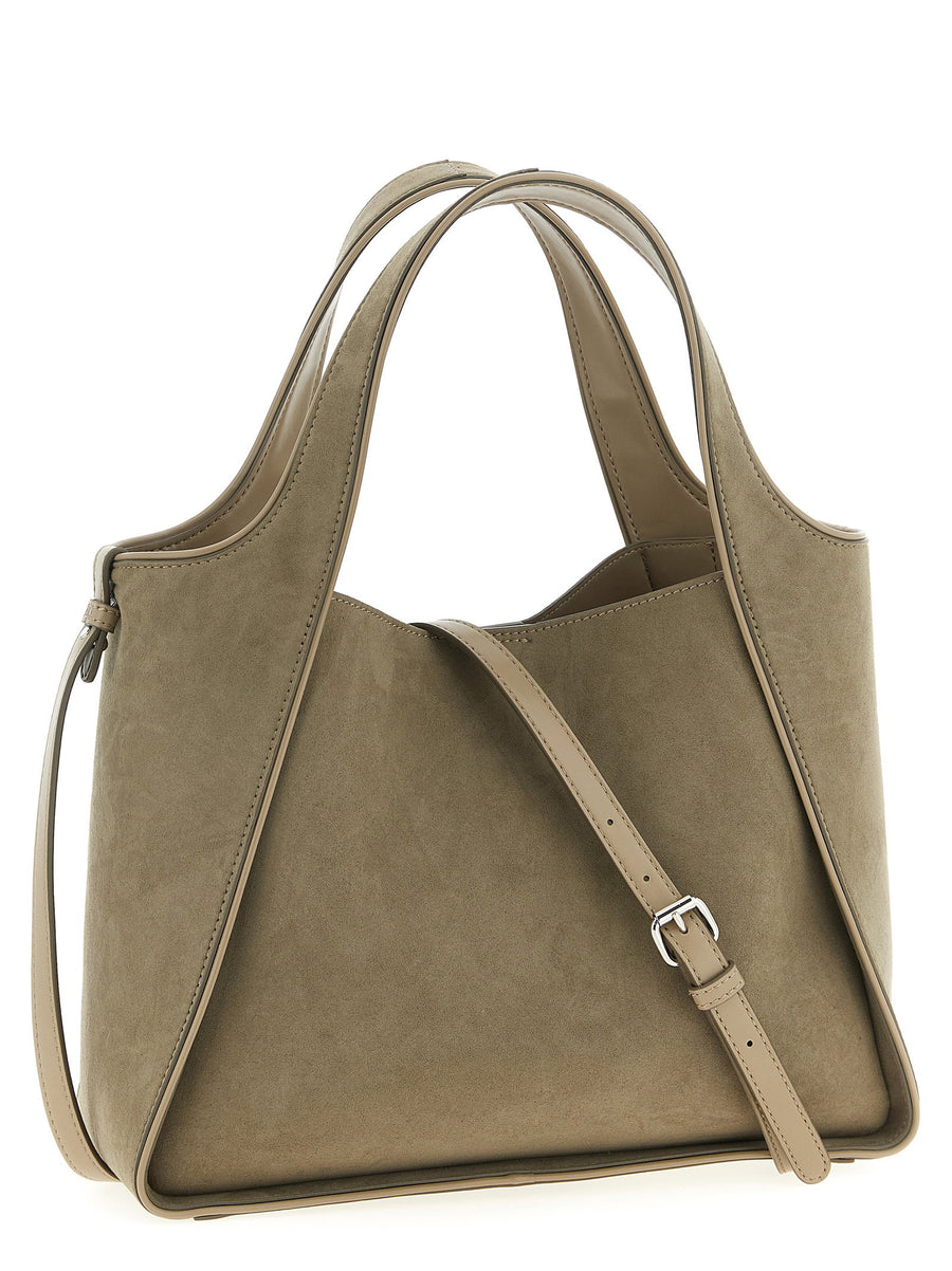 Stella McCartney Stella Logo Cutout Crossbody Bag For Women With Removable Clutch And Magnetic Closure In Green