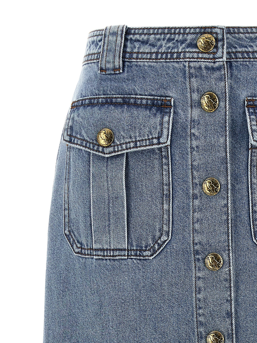 Zimmermann Denim Pencil Skirt