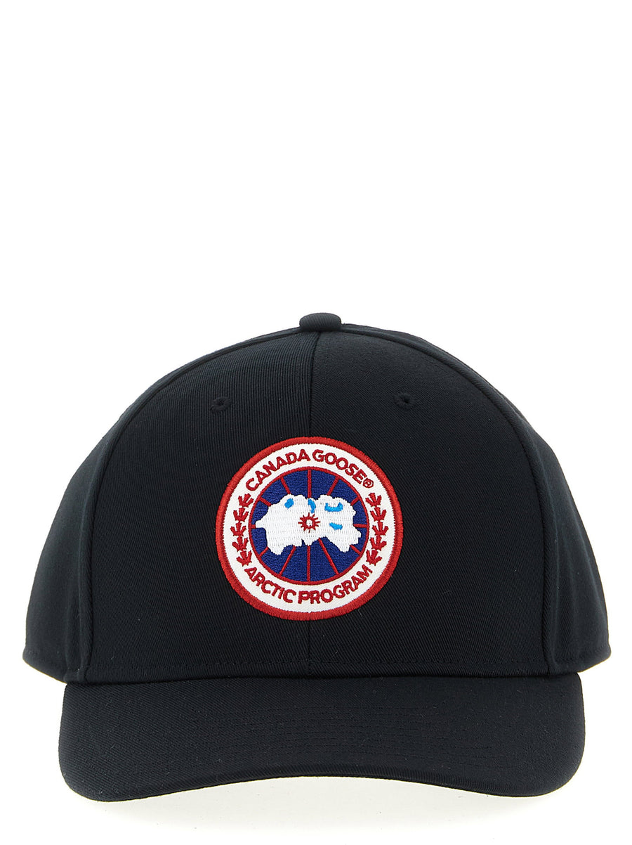 Canada Goose Logo Embroidery Cap For Men Premium Adjustable Back Strap Black Polyester One Size