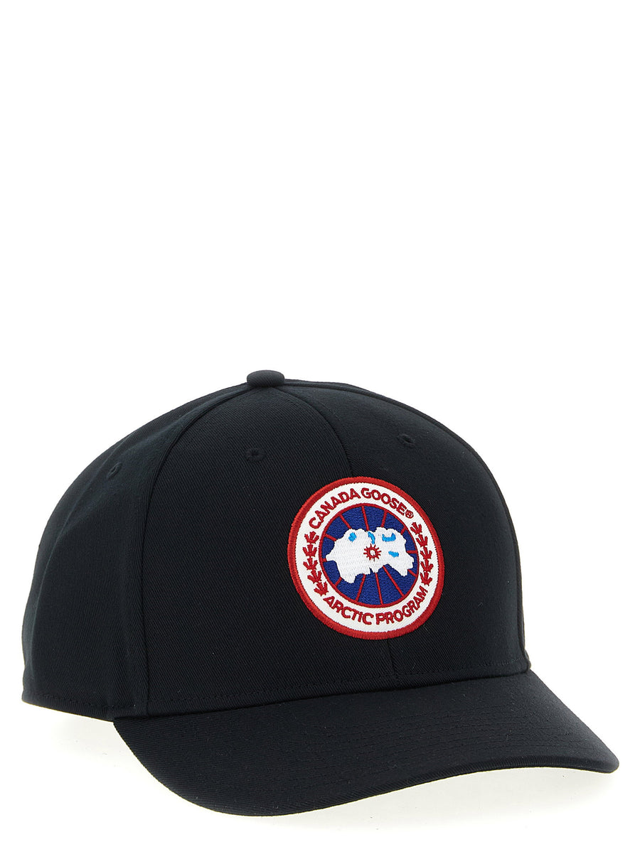 Canada Goose Logo Embroidery Cap For Men Premium Adjustable Back Strap Black Polyester One Size