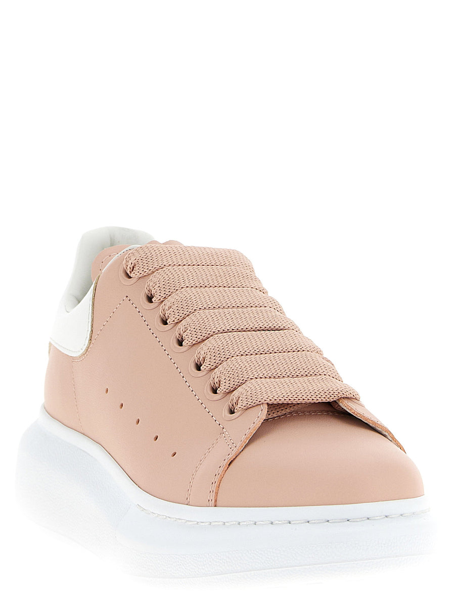 Alexander McQueen Larry Sneakers Pink Calfskin Leather Premium Womens Luxury Craftsmanship Streetwear