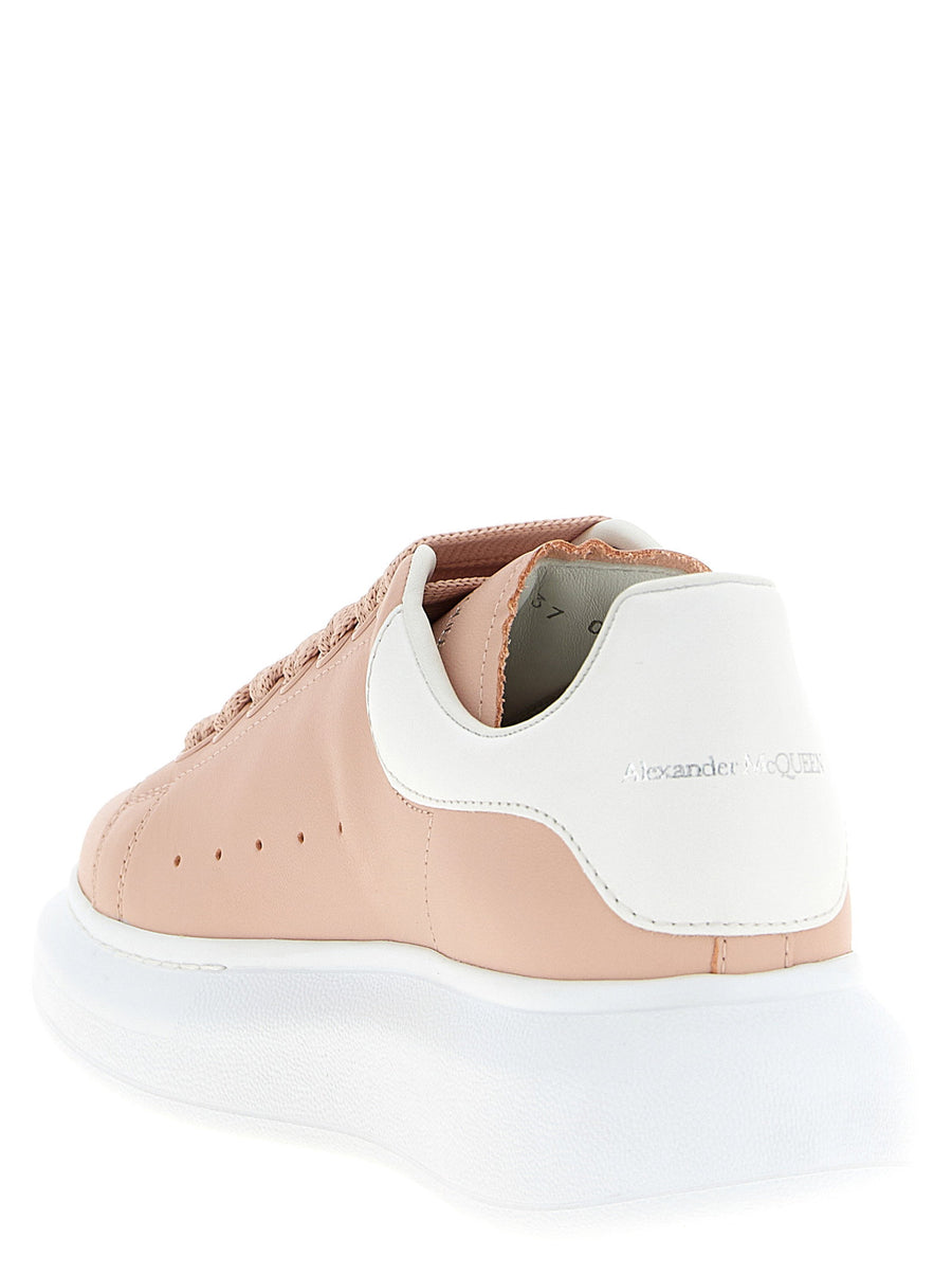 Alexander McQueen Larry Sneakers Pink Calfskin Leather Premium Womens Luxury Craftsmanship Streetwear