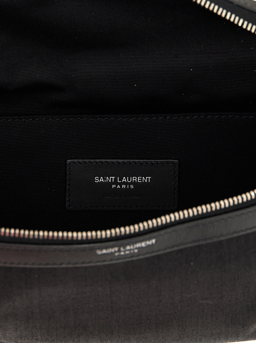 Saint Laurent Fanny Pack Hands Free Luxury Belt Bag For Men City Style Timeless Canvas With Leather Details