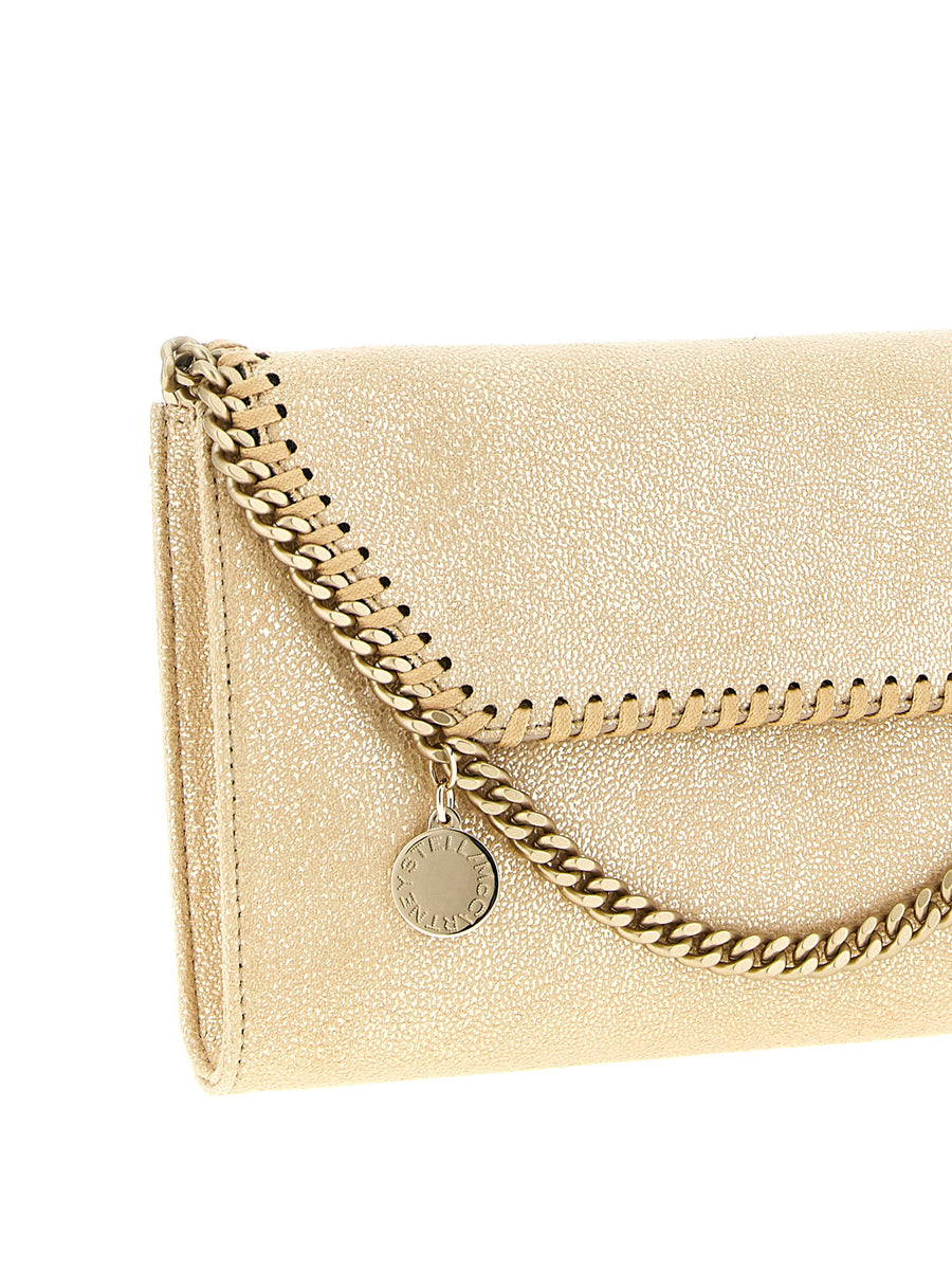 Stella McCartney Falabella Chain Wallet For Women Cruelty Free Vegan Fabric Magnetic Closure Diamond Chain Strap