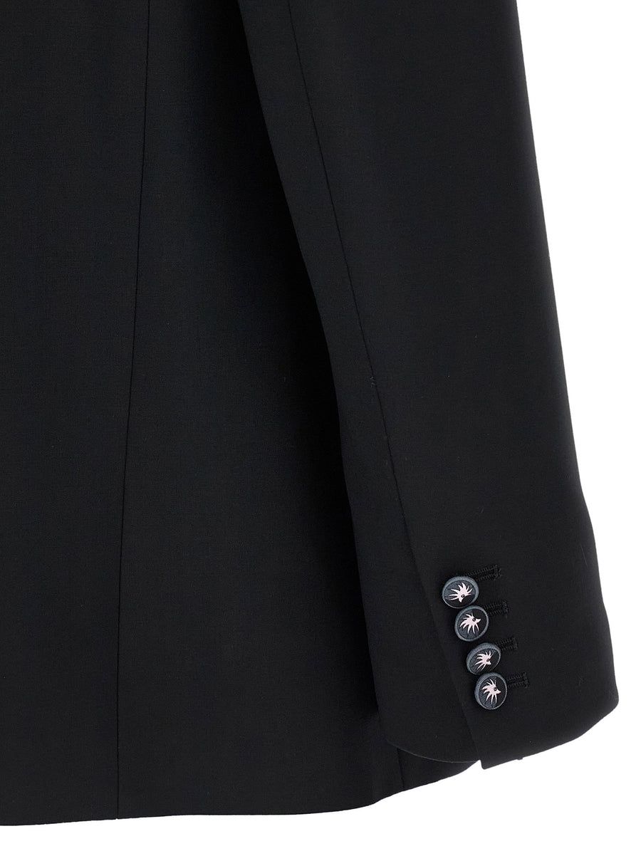 Emilio Pucci Labirinto Single Breasted Blazer for Women Versatile Work and Evening Wool Elastane Luxury Statement
