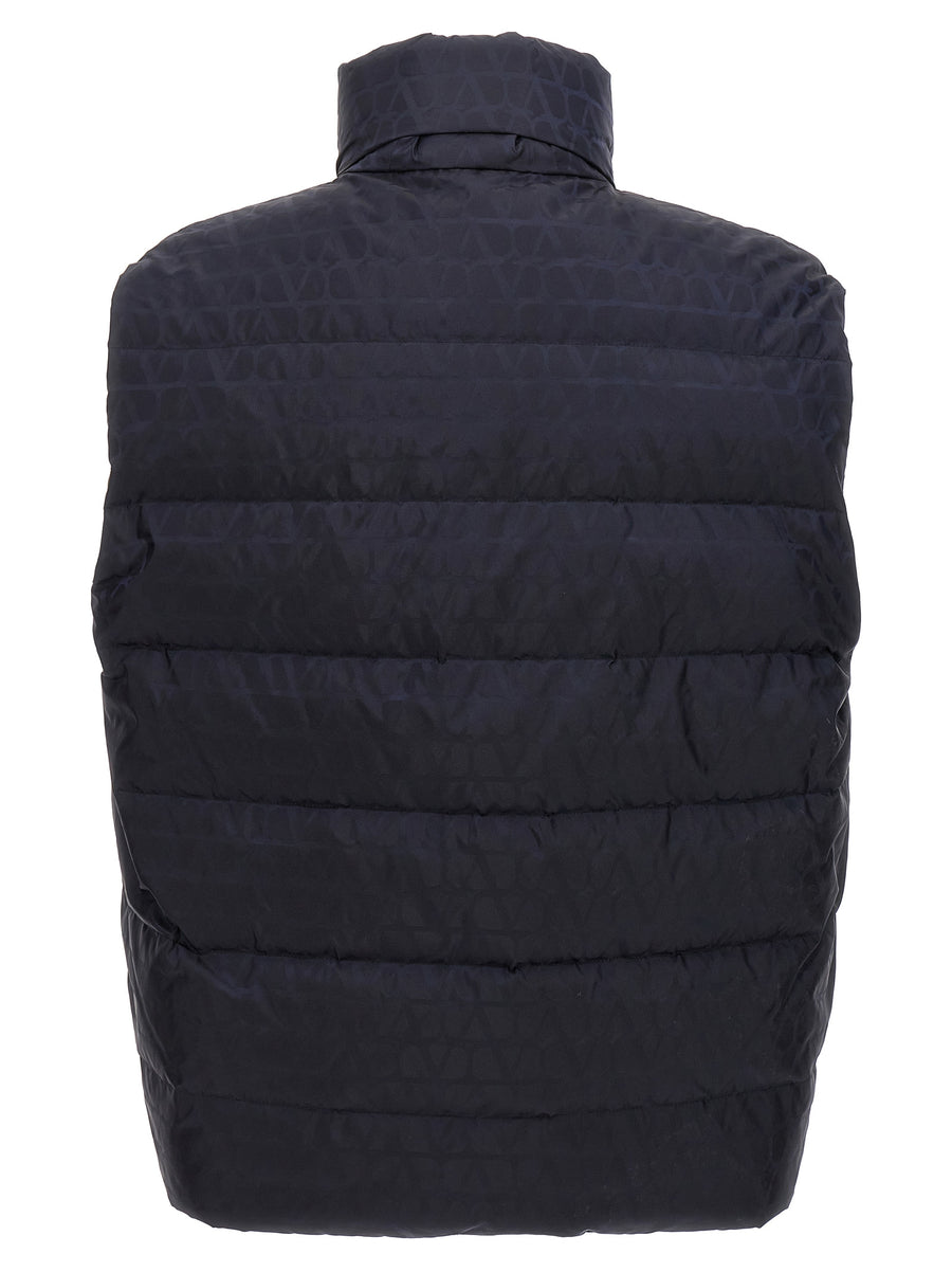 Valentino Garavani Toile Iconographe Vest Women Premium Nylon Feather Padding Lightweight Layering Multicolor