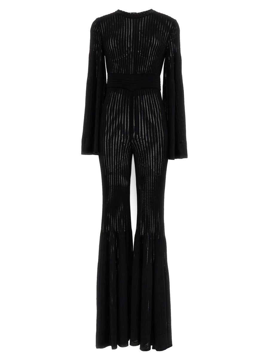 Desire Bodysuit By Antonino Valenti Black Ribbed Stretch Viscose Knit Jumpsuit For Women Effortless Day To Night Luxury