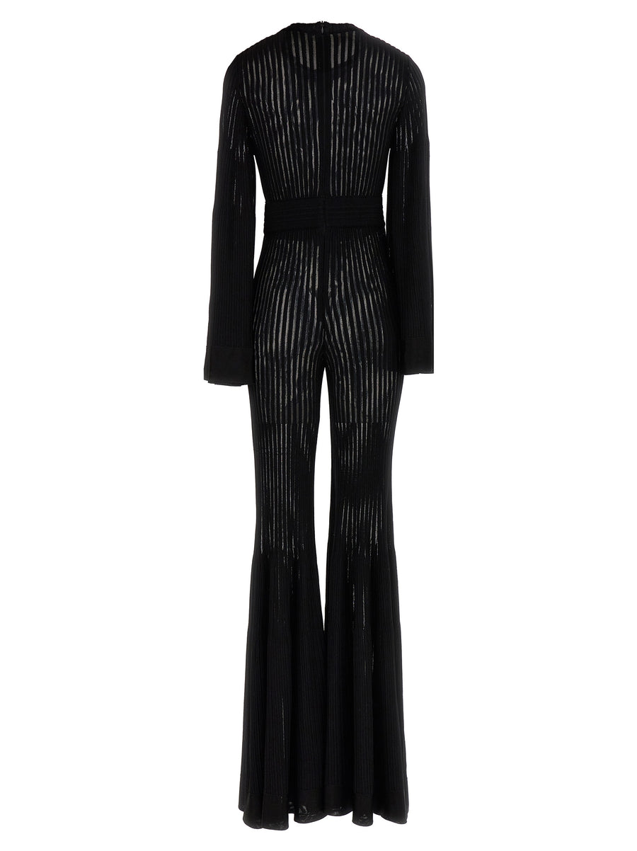 Desire Bodysuit By Antonino Valenti Black Ribbed Stretch Viscose Knit Jumpsuit For Women Effortless Day To Night Luxury