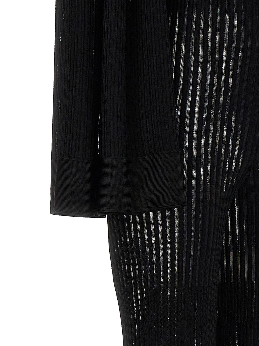Desire Bodysuit By Antonino Valenti Black Ribbed Stretch Viscose Knit Jumpsuit For Women Effortless Day To Night Luxury