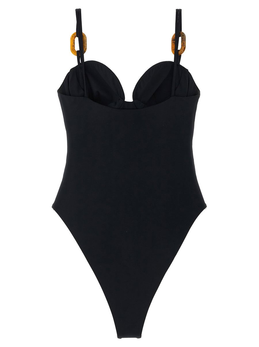 Magda Butrym Re26 One Piece Swimsuit Black Padded Cups Thin Straps