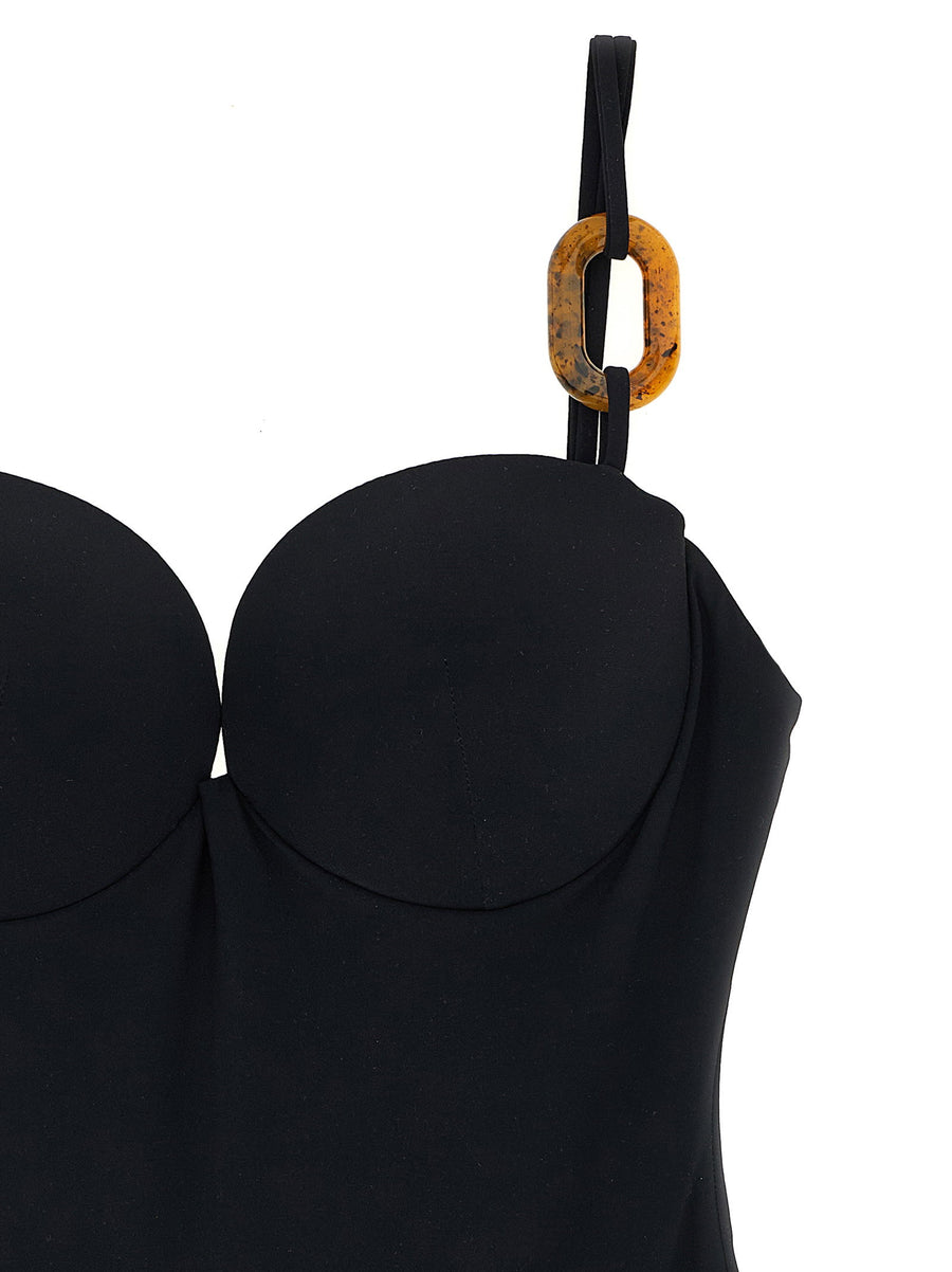 Magda Butrym Re26 One Piece Swimsuit Black Padded Cups Thin Straps