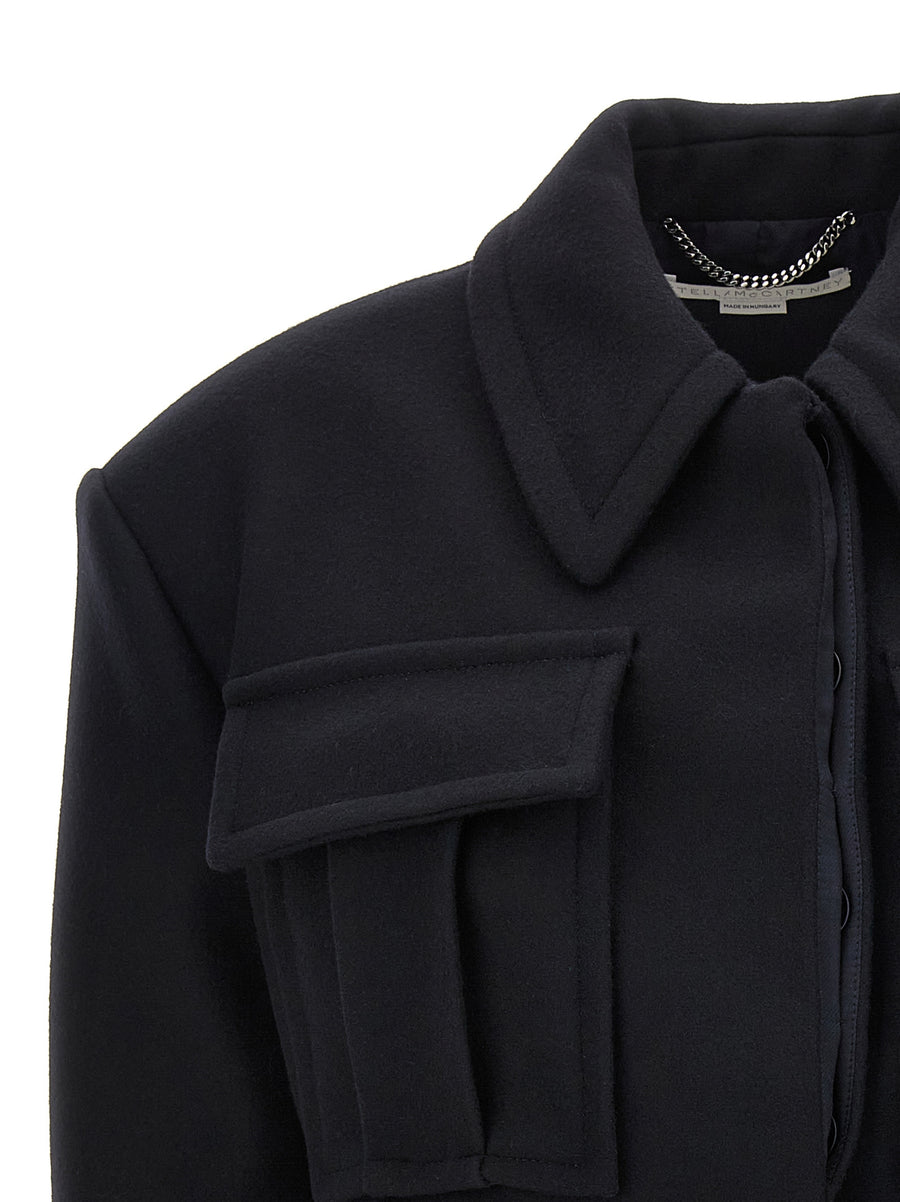 Stella McCartney Balaton Bacci Versatile Wool Cropped Jacket For Women With Button Closure And Pockets