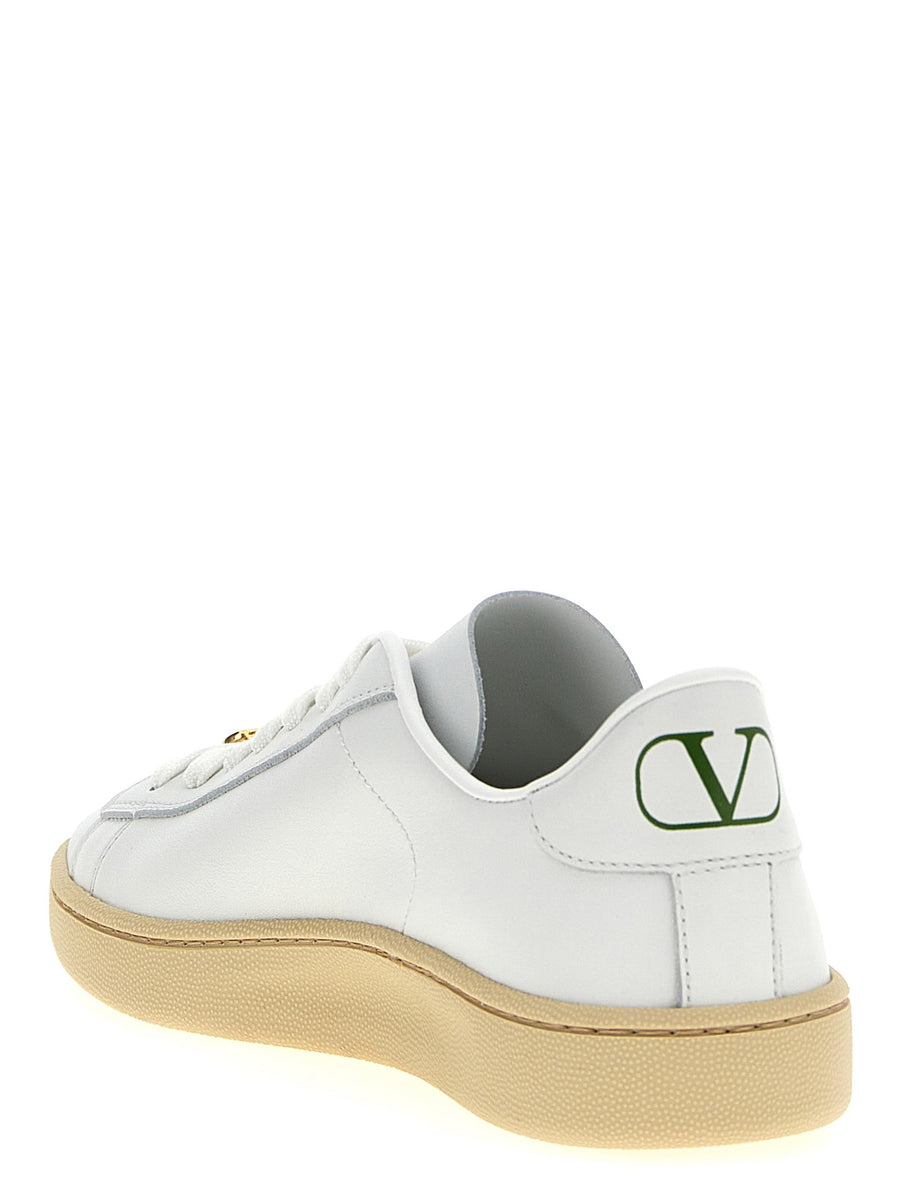Valentino Garavani Royco Sneakers For Women Premium White Calfskin Leather Luxurious Everyday Comfort