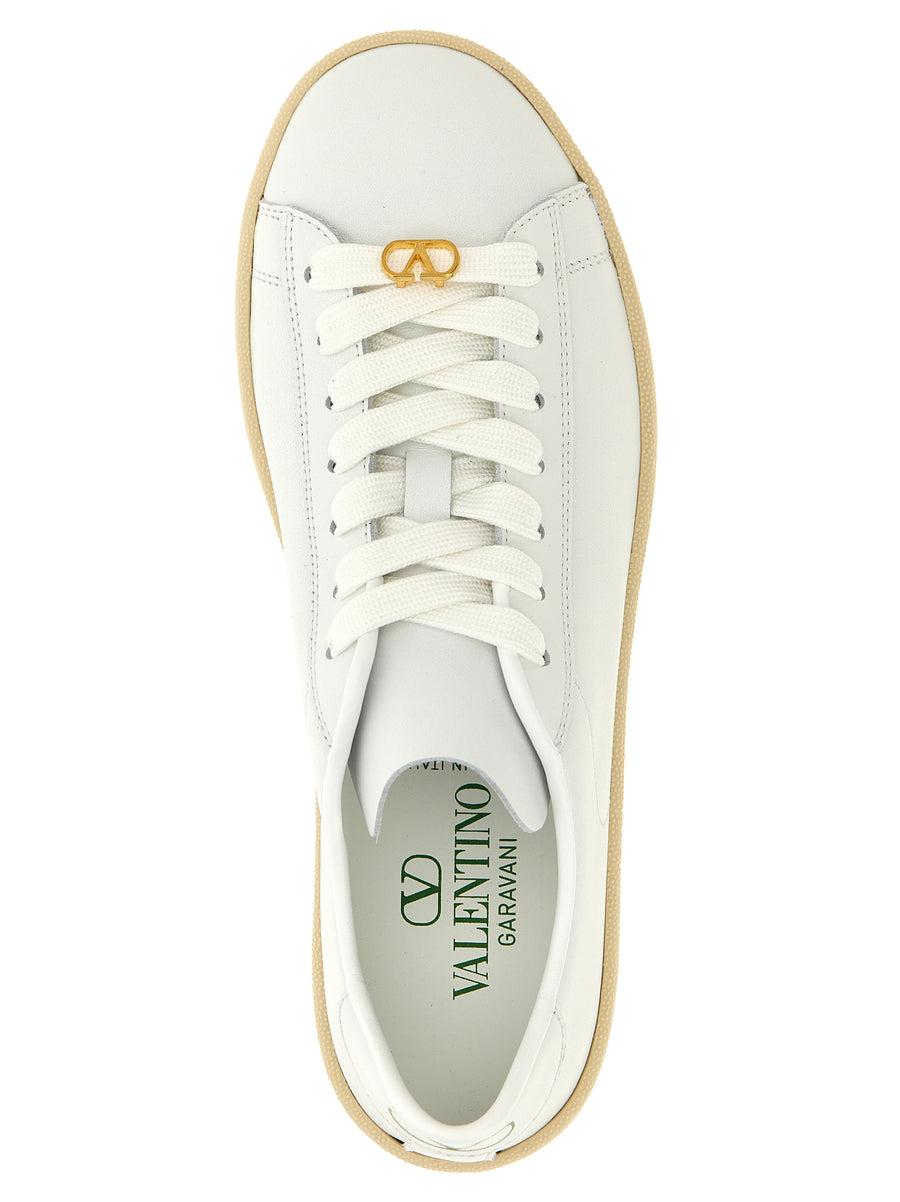 Valentino Garavani Royco Sneakers For Women Premium White Calfskin Leather Luxurious Everyday Comfort