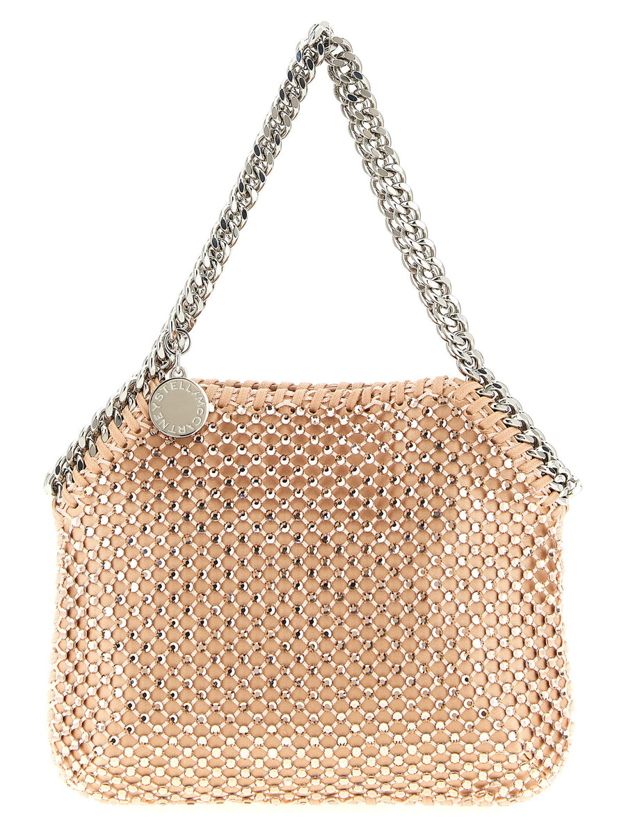 Stella McCartney Falabella Nano Pink Satin Mesh Handbag For Women Cruelty Free Ethical Luxury