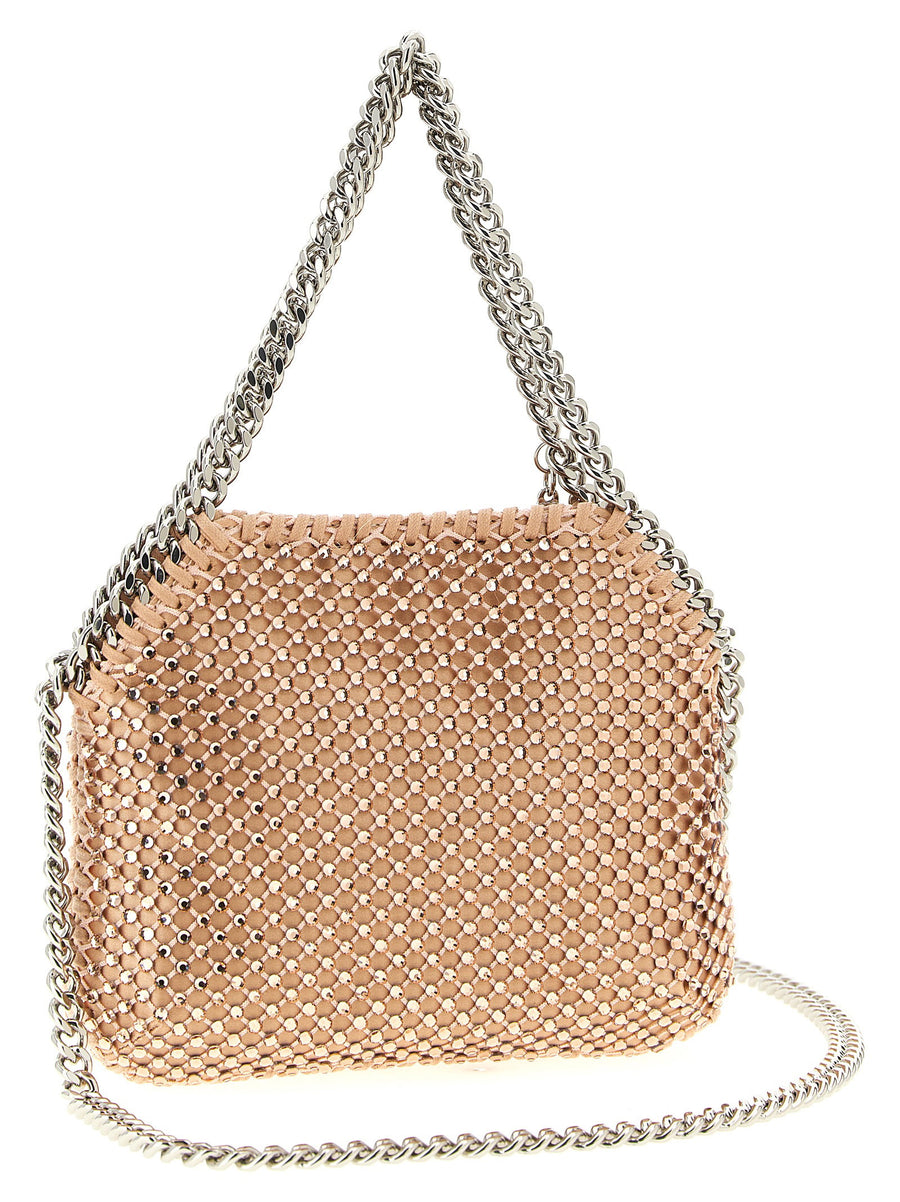 Stella McCartney Falabella Nano Pink Satin Mesh Handbag For Women Cruelty Free Ethical Luxury