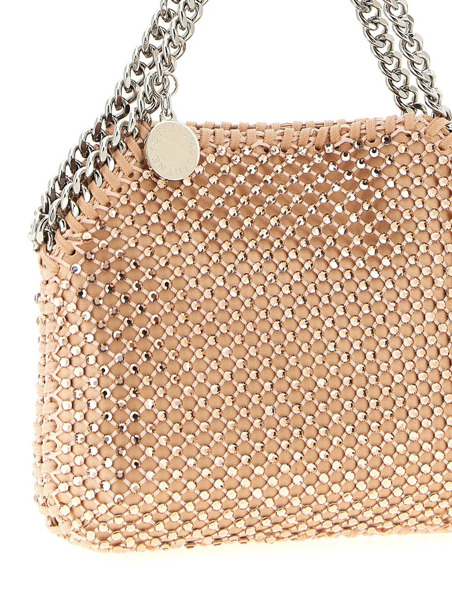 Stella McCartney Falabella Nano Pink Satin Mesh Handbag For Women Cruelty Free Ethical Luxury