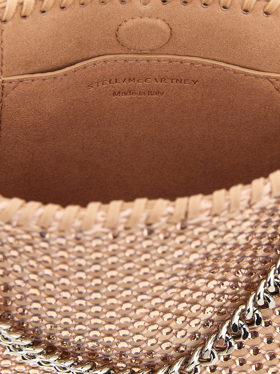 Stella McCartney Falabella Nano Pink Satin Mesh Handbag For Women Cruelty Free Ethical Luxury