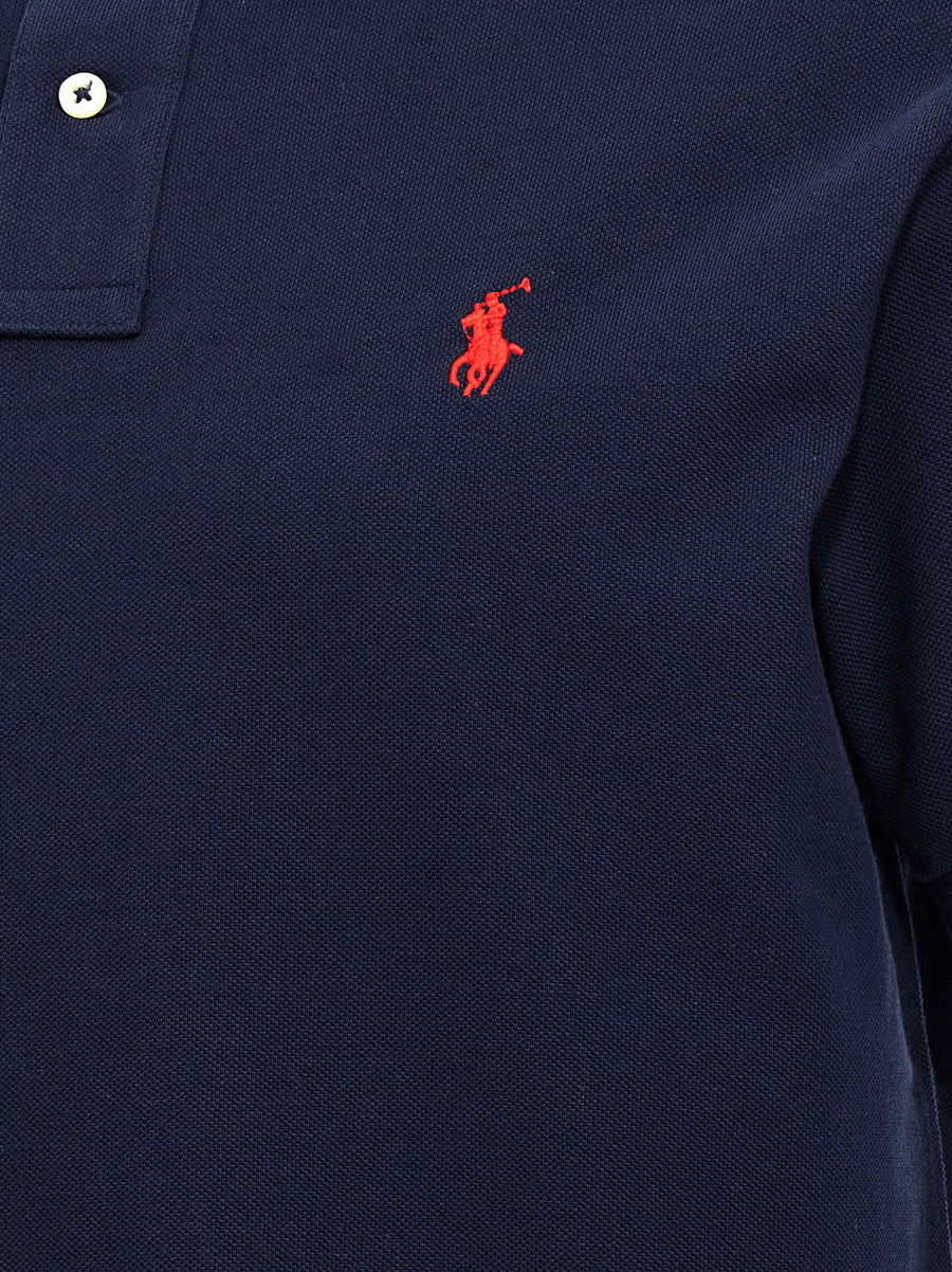 Polo Ralph Lauren Logo Polo For Men Slim Fit 100% Cotton Blue Polo Shirt Everyday Essential