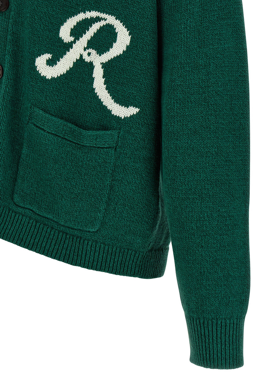 Polo Ralph Lauren Intarsia Logo Cardigan for Men Breathable Linen-Cotton Blend Lightweight Knit with Button Front
