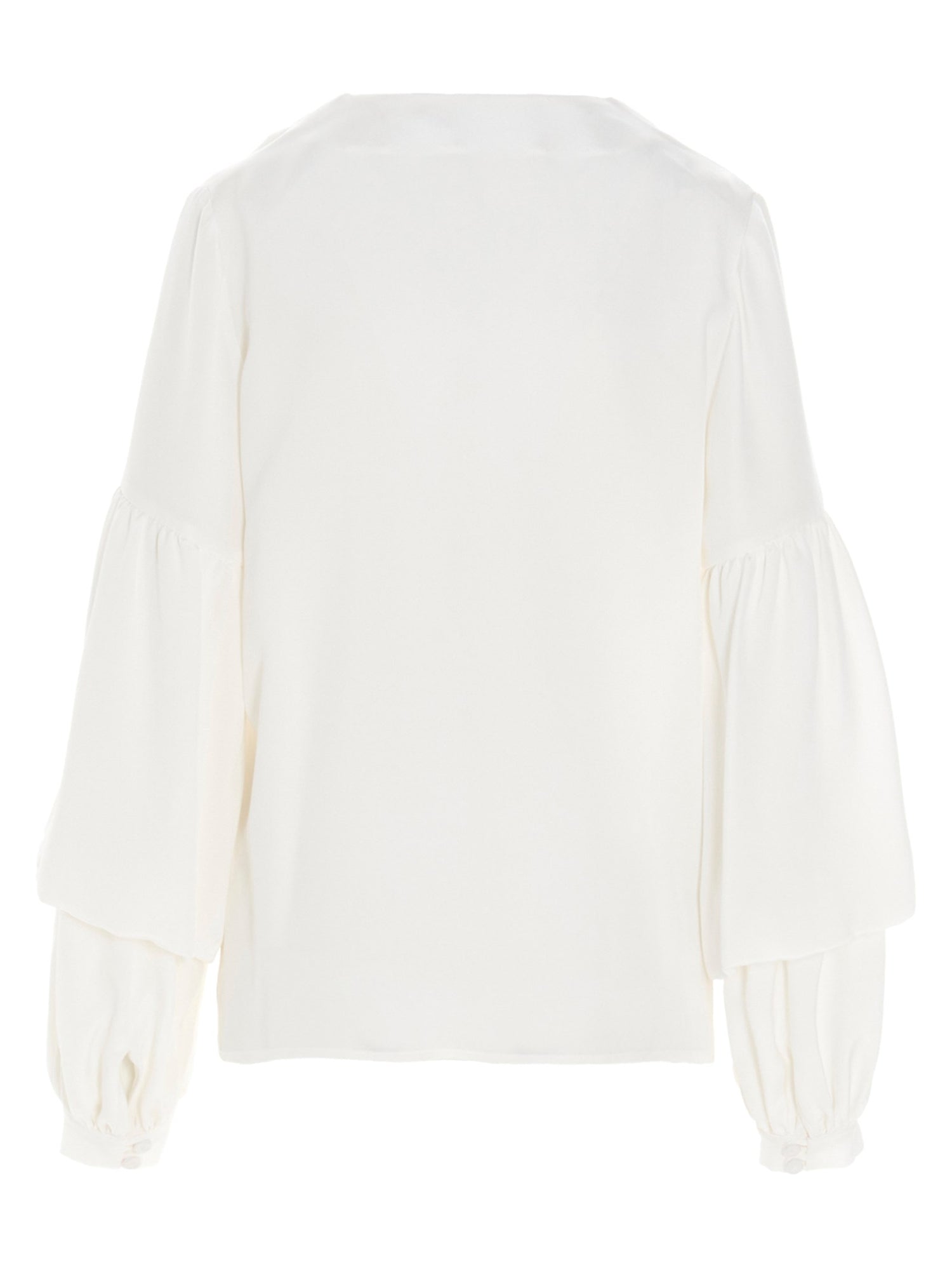 Di.la3 Pari' Puff-sleeve Silk Shirt