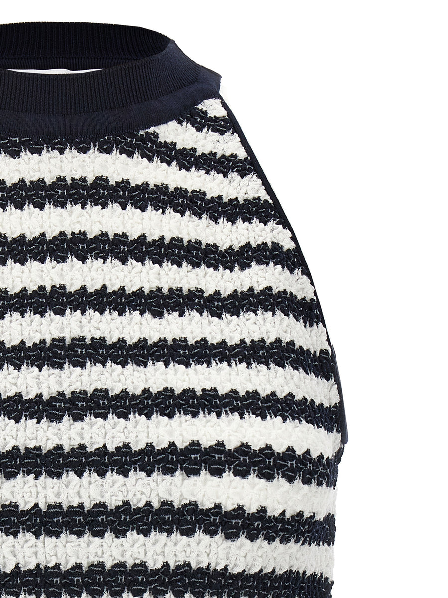 Antonino Valenti Sleeveless Multicolor Striped Top For Women Effortless Style Wrinkle Fabric Texture