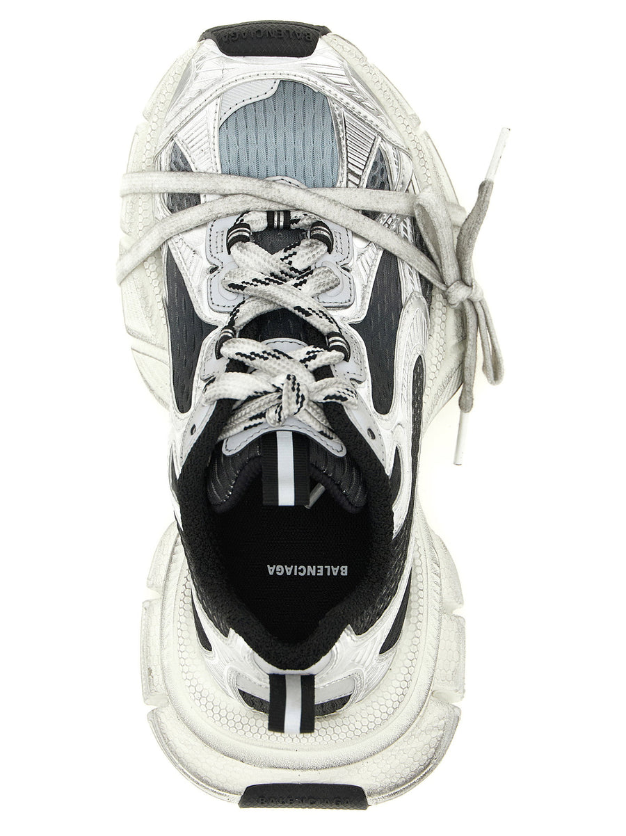 Balenciaga 3XL Multicolor Mesh Sneakers For Women With Bold Used Effect Upper And Daily Wear Comfort