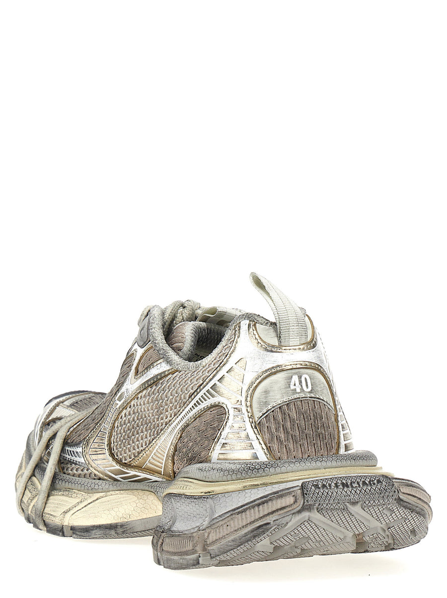 Balenciaga 3XL Sneakers Lace Up Gray Mesh PU Upper Streetwear For Bold Women Luxury Footwear For Urban Fashion Lovers