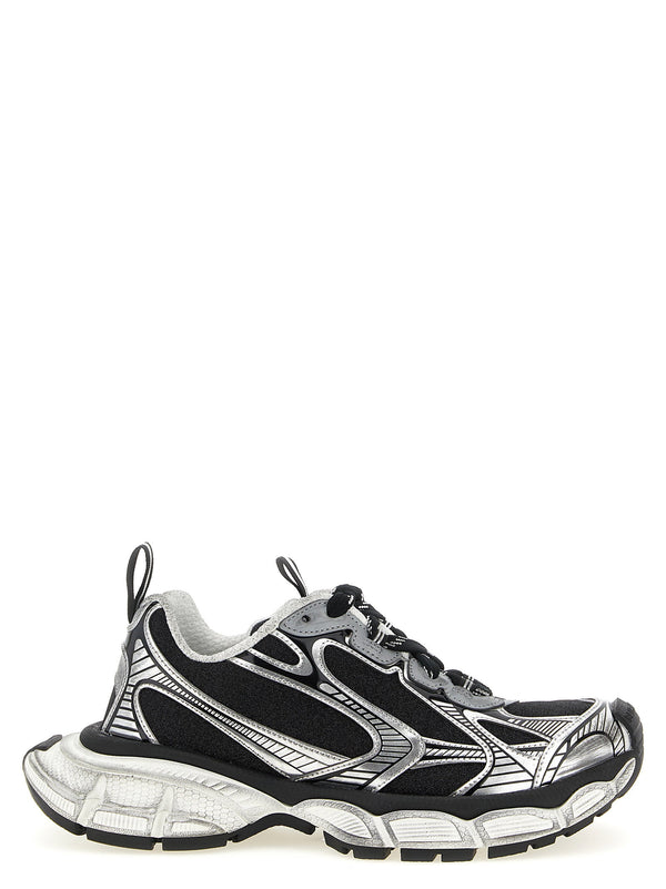 Balenciaga 3XL Glitter Sneakers For Women Black PU Polyester