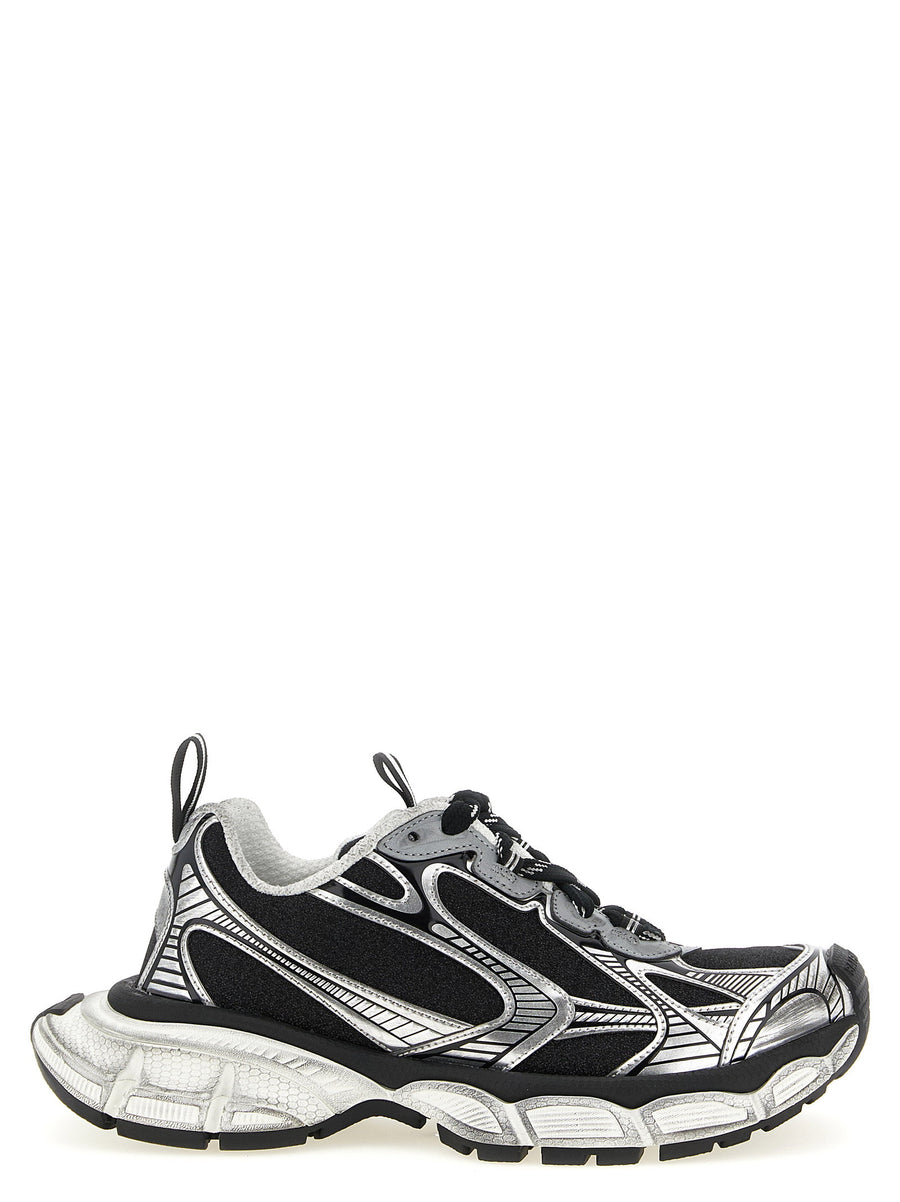 Balenciaga 3XL Glitter Sneakers For Women Black PU Polyester
