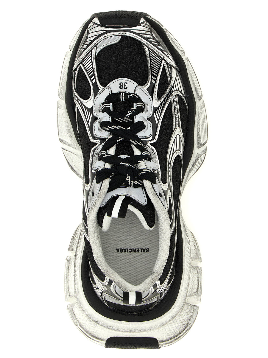 Balenciaga 3XL Glitter Sneakers For Women Black PU Polyester