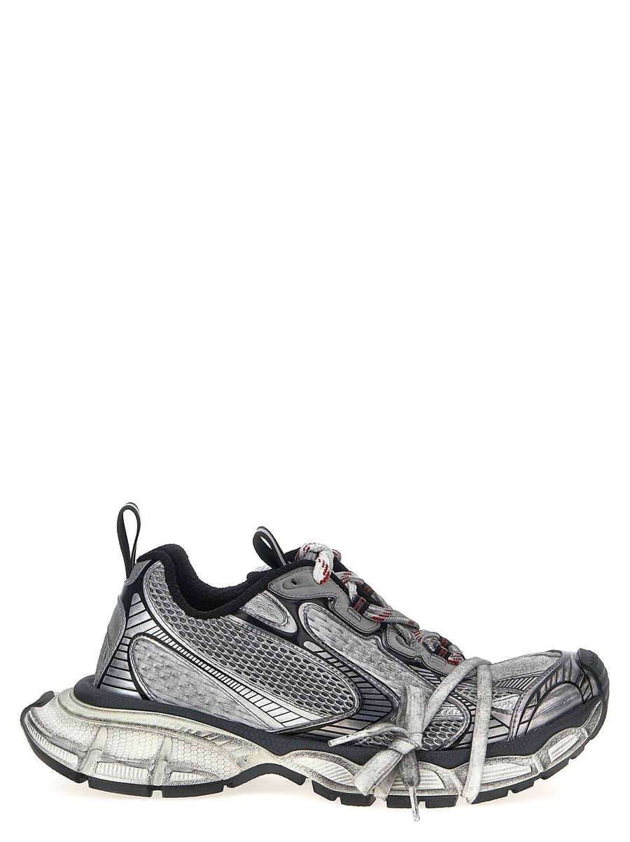 Balenciaga 3XL Men Gray Mesh Sneakers With Premium Polyurethane Upper