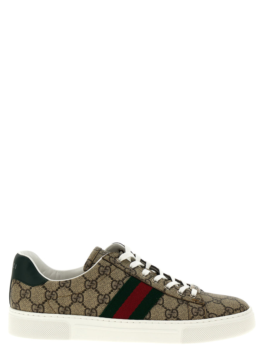 Gucci Ace Sneakers GG Supreme Multicolor Web Ribbon Womens Shoes