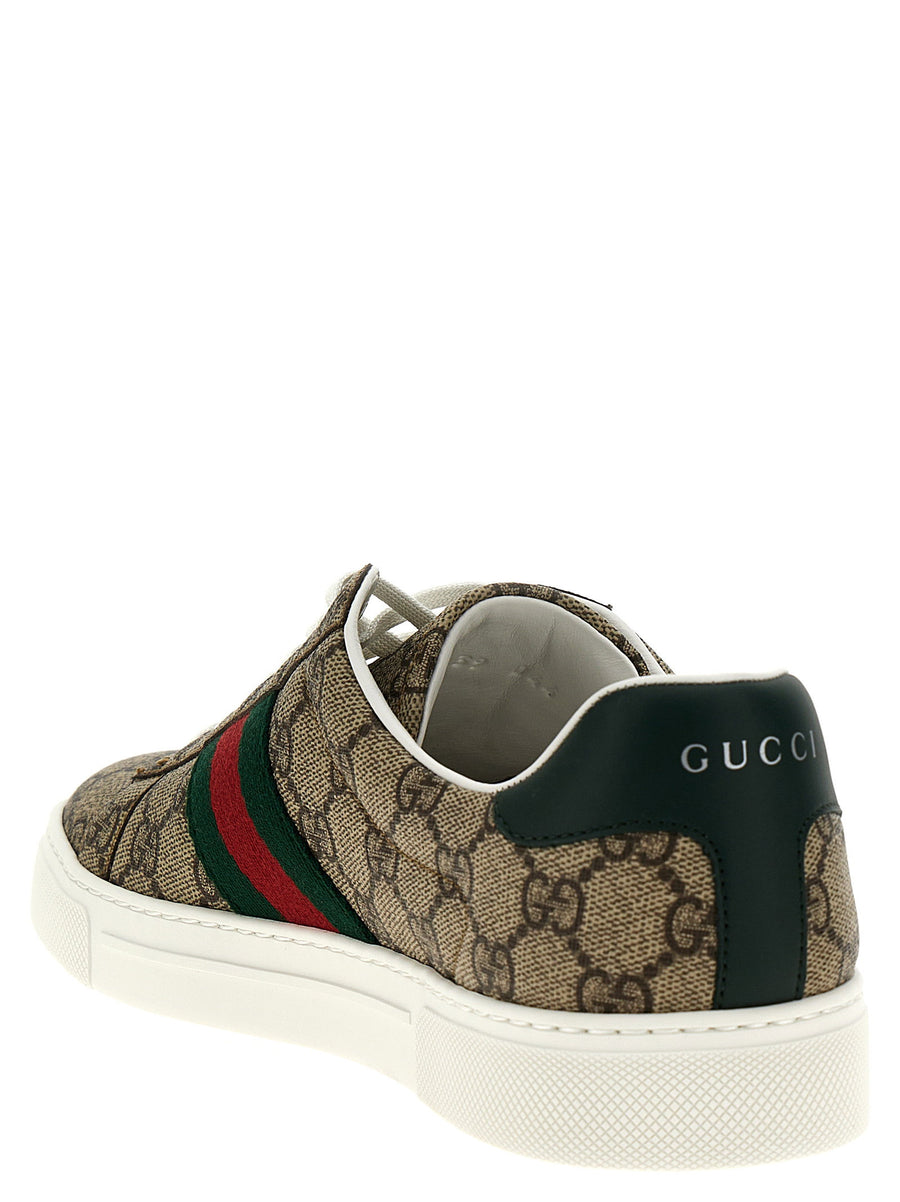 Gucci Ace Sneakers GG Supreme Multicolor Web Ribbon Womens Shoes