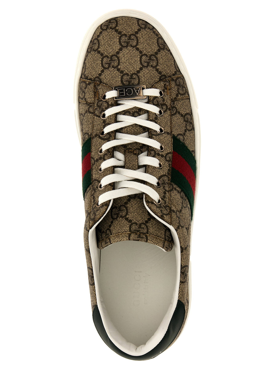 Gucci Ace Sneakers GG Supreme Multicolor Web Ribbon Womens Shoes