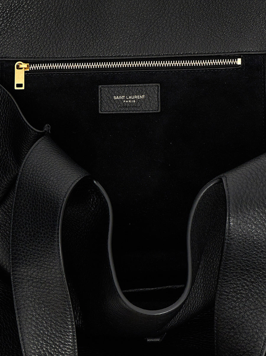 Saint Laurent Bea Shopping Bag Luxury Deer Leather With Suede Interior For Women