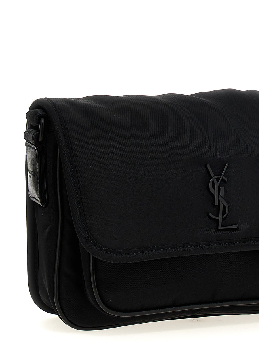 Saint Laurent Niki Messenger Crossbody Bag For Men Nylon Black Compact Silhouette And Handsfree Daily Use